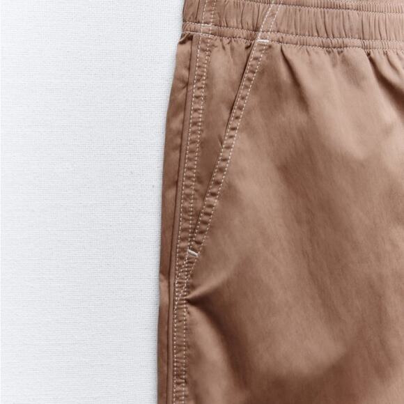 ZARA BLOGGER FAVORITE NYLON BLEND PARACHUTE PANTS - Picture 11 of 12